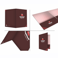Impresión personalizada de lujo en relieve documento A4 Archivo de papel Carpeta de presentación con bolsillo carpeta delgada billetera de papel tamaño personalizado