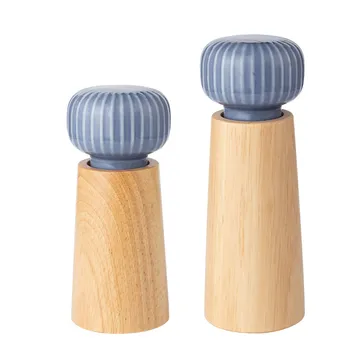 New Arrival Pepper Mill Salt Grinder with Adjustable Coarse Mills Wood Ceramic Salt and Pepper Grinder