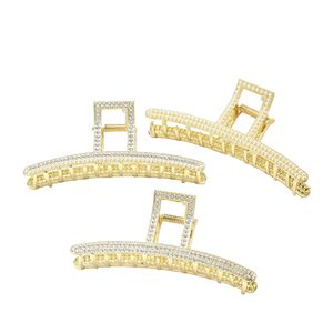 Pinza de Pelo Metálica Estilo Coreano con Incrustaciones de Perlas y Diamantes de Imitación, Diseño de Cruz, para Uso Diario Femenino - Product Image 5