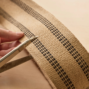 Premium 100 Percent Jute Webbing <b>Tape</b> Woven Medium Weight Striped Natural Fiber Ribbon For Packaging Craft <b>Decoration</b> Gift - Product Image 6