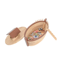 Juego de Juguetes Educativos Montessori EN71 CE ASTM, Arca de Noé de Madera con Figuras de Animales para Niños, para el Aprendizaje de Habilidades Motoras Finas