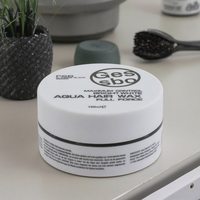 Pommade coiffante 150g en pot plastique, tenue forte, sans résidus ni traces blanches, cire coiffante rétro pour hommes