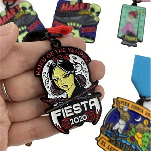 Texas personalizzato proprio design Fiesta medaglione collana medallas nastro corto carnevale metallo premio orden medaglia d'onore Texas - Product Image 2