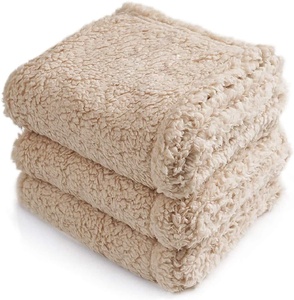 Couverture pour animaux de compagnie <span class=keywords><strong>Shu</strong></span> Mian <span class=keywords><strong>Rong</strong></span> Sherpa, double face, motif uni, quatre saisons, universelle pour chiens et chats - Product Image 6