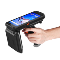 Lector RFID Portátil de 5.5 Pulgadas, Lector/Escritor RFID UHF de Largo Alcance, PDA Resistente con Android 10, Escáner de Código de Barras 1D/2D, IP65, Batería de 9000mAh