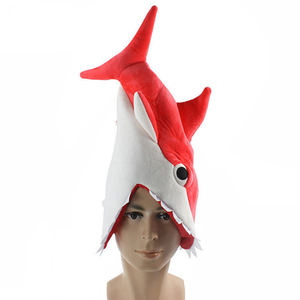 Chapeau de requin en peluche 61 cm, tricoté, motif dessin animé, chapeau de fête unisexe, cadeau d'anniversaire - Product Image 4