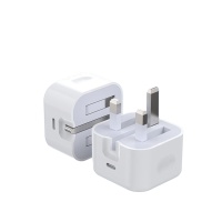 Cargador de Pared USB de Carga Rápida de 20 W 25 W, Enchufe de Carga para Reino Unido, Adaptador de Corriente USB C PD/QC3.0, Cargador Rápido para Teléfono para iPhone 16