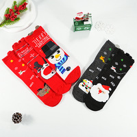 Chaussettes de Noël en tricot respirantes mi-mollet pour l'hiver, vente en gros, motifs Père Noël, Bonhomme de neige, Renne, cadeau de fête original, usage quotidien