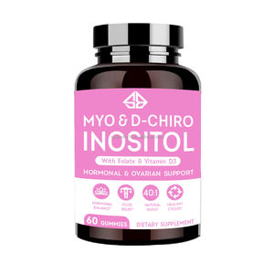 Complejo de Mioinositol y D-Chiroinositol con Ácido Fólico y Vitamina D, Extracto Herbal Natural, Equilibrio Hormonal Femenino, Salud Ovárica, 60 Gomitas - Product Image 1