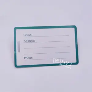 Hard Plastic Travel ID Identification Card Name Baggage Address Luggage Tags With Straps For Bags