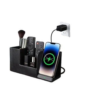 Tv telecomando scatola di immagazzinaggio con 3 scomparti per organizzazione di occhiali wireless con supporto di ricarica usb per ufficio - Product Image 1