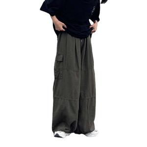 Pantalon Cargo Streetwear Homme Japonais Style Harajuku Droit Ample Tendance Rétro Hong Kong Léger Décontracté Printemps 2026 Jambe Large - Product Image 5