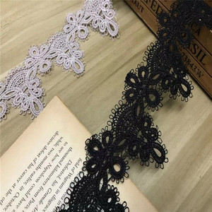 Aksesori Garmen Pita Jahit DIY Merah Kerajinan Jahit Larut Air Renda Poliester Pita Jahit Hiasan Renda - Product Image 5