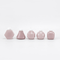 Flacon cosmétique de voyage rose macaron mignon de 30 ml, flacon en verre opale brillant rose avec compte-gouttes