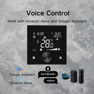 Termostato de Ventilador Tuya com Botão Último Modelo com 3 Velocidades de Ventilador Fabricante Design OEM/ODM Certificado CE RoHS Instalação Padrão de 86mm - Product Image 4