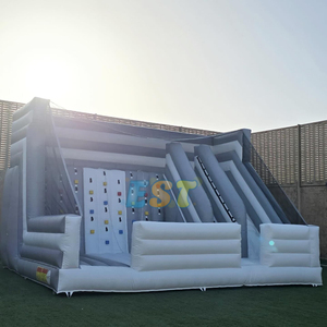 Tobogán <span class=keywords><strong>de</strong></span> agua seca inflable para escalada en roca para piscina, <span class=keywords><strong>castillo</strong></span> hinchable al por mayor con Pared <span class=keywords><strong>de</strong></span> escalada y tobogán - Product Image 3