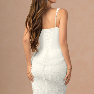 Robe fourreau ajustée sans manches à col carré pour femme, longueur genou, couleur unie, tenue de bureau professionnelle, tissu tissé, robe formelle - Product Image 3