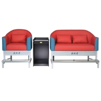 Canapé de billard 1+2 places avec revêtement en cuir silicone pour salle de billard VIP
