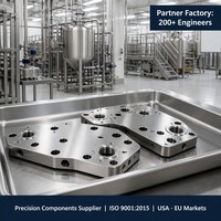 Usinage CNC personnalisé pour le fraisage du cuivre, de l'acier 316, de l'aluminium 6061 7075 +/-0,005 mm ISO 9001 Pièces de machines alimentaires OEM