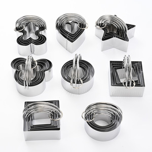 Juego de moldes para pasteles de acero inoxidable, 5 piezas, con doble asa, moldes para mousse, herramientas de repostería duraderas para pastelería - Product Image 3