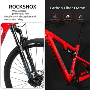 Vélo de montagne à suspension souple en fibre de carbone TWITTER OVERLORD, 12 vitesses, double suspension, freins à disque, 27,5/29, fourche <span class=keywords><strong>RockShox</strong></span> - Product Image 4