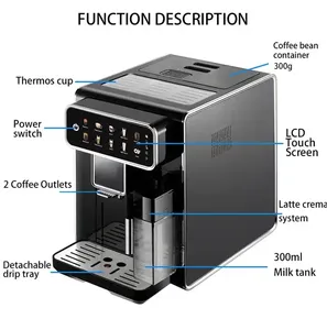 High-End Fully Automatic Intelligent French Espresso <b>Coffee</b> Maker Electric Commercial Hotel Household Use <b>Touch</b> <b>Screen</b> Hot Water - Product Image 3