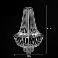 Lustre en métal cristallin en promotion pour centre de table de mariage, événements, lustre rond pour plafond, décoration de scène de mariage