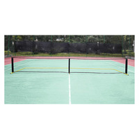 Ensemble de filet de pickleball portable en polyester durable de haute qualité, imperméable, facile à installer, avec roues, approuvé USAPA, pour l'entraînement des enfants