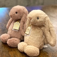 Peluche Lapin Doux Jc, Pile Courte, Rose Beige, 31 à 50 cm, Poupée Kawaii Cuddly pour Adolescentes et Filles, Cadeau