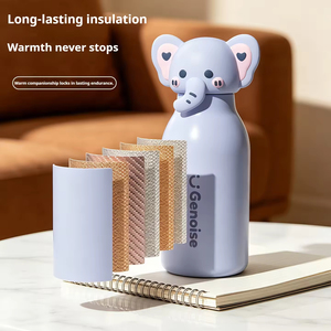 BPA Free 450ml Cute Stainless Steel Vacuum Insulated 12-24 Hours Thermal Insulation Cartoon Animal Character Lid <b>Kids</b> - Product Image 2