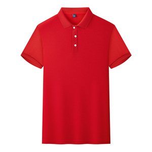 Polo Shirt Solid Color Short Sleeve Moisture Wicking Polyester Daily Wear - Product Image 3