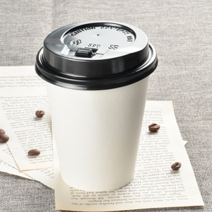 Tasses à café en papier artisanal mural ondulé de 14 oz avec couvercles distributeurs gris biodégradables pour les boissons gazeuses chaudes au café, au vin et au whisky - Product Image 3