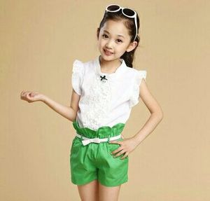 Ensemble court deux pièces pour filles, tendance coréenne, en vente sur Aliexpress en été - Product Image 2