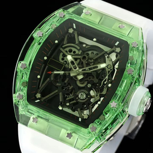 Montre pour homme populaire 3501 avec boîtier en cristal, mouvement intégré RMUL3, automatique, mécanique, bracelet en fluororubber, sport, étanche - Product Image 3