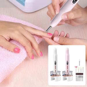 1 ensemble de perceuse à ongles professionnelle, machine à poncer les ongles électrique, fraiseuse pour manucure, ensemble d'outils pour retirer le vernis gel - Product Image 2
