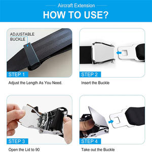 Cinturón de Seguridad Extensible Ajustable con Hebilla para Avión de Southwest Airlines, Cinturón de Seguridad Cuadrado para Asiento de Avión, Accesorios de Aviación - Product Image 3