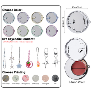 Fard à joues multi-usage rotatif en gros, 7 couleurs, fini mat, avec miroir et support magnétique pour téléphone, blush crémeux pour marque privée - Product Image 5