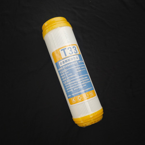 Cartouche filtrante à charbon actif granulaire T33 de 10 pouces, pour purificateur d'eau, filtre post-filtration à haute efficacité - Product Image 1