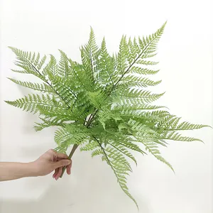 Charming New Faux Dragon Fern Leaf Potted Artificial Plants Bamboo Leaf Decorative Artificial Ferns