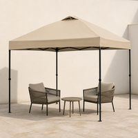 Tente pliante 10x10 en PVC imperméable avec structure en acier, installation instantanée, pour exposition intérieure et camping extérieur