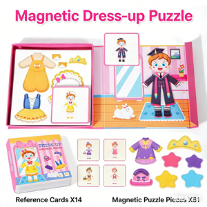 Rompecabezas Magnéticos con Pegatinas, Juguete DIY para Niños de 2 a 4 Años, Personajes con Diferentes Profesiones, 50 Piezas, Juego Educativo Temprano - Product Image 3