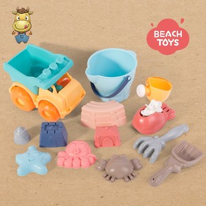Ensemble de jouets de plage souples en PE pour enfants, 13 pièces, avec seau, arrosoir, moules d'animaux marins et sac à dos, pour jeux de sable d'été en extérieur - Product Image 2