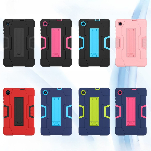 Built-in Kickstand Shockproof Tablet Case for TCL Tab 8 LE 9137W/WiFi 9132X 8.0 Inch 3-Layer Protection Rugged Cover