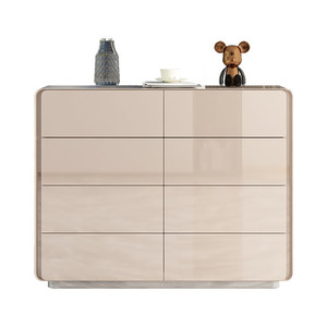 Lxyx Luxury Champagne Color 5 <b>Drawer</b> Chest Minimalist Bedroom <b>Storage</b> Cabinet Home Bed End Large Capacity Organizer Cabinet - Product Image 2