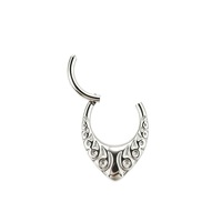 Cincin hidung tanpa sambungan dari paduan titanium F136, cincin septum hidung, perhiasan tindik tubuh dari paduan titanium G23, anting cincin hidung.