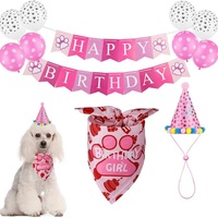 Fournitures pour fête d'anniversaire de chien et de chat, décorations de fête d'anniversaire pour fille et garçon, ballons à empreintes de pattes, nœud papillon, chapeau