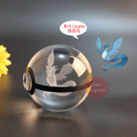 Caja de Seguridad Transparente K9 con Figura de Pokémon Articuno de la Serie Pocket Monster Poke Ball Go