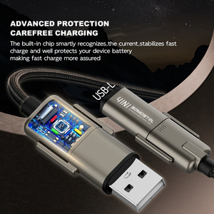 Sokostel Nhanh Chóng Sạc Cáp 1.5M Bện Cáp USB Đa 3 Cách USB Cáp Dữ Liệu Para Celulares Carga Rapida SMS-BJ23 - Product Image 3
