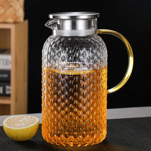 Hxglass haute borosilicate verre bouilloire à eau chaude 1800ml grand clair ambre Smoot lait jus cruche Camping bouilloire Teekanne <span class=keywords><strong>Glas</strong></span> - Product Image 1