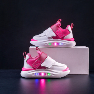 Chaussures LED pour enfants kaki et noires, baskets décontractées, chaussures lumineuses LED pour enfants, chaussures tendance pour la marche - Product Image 3